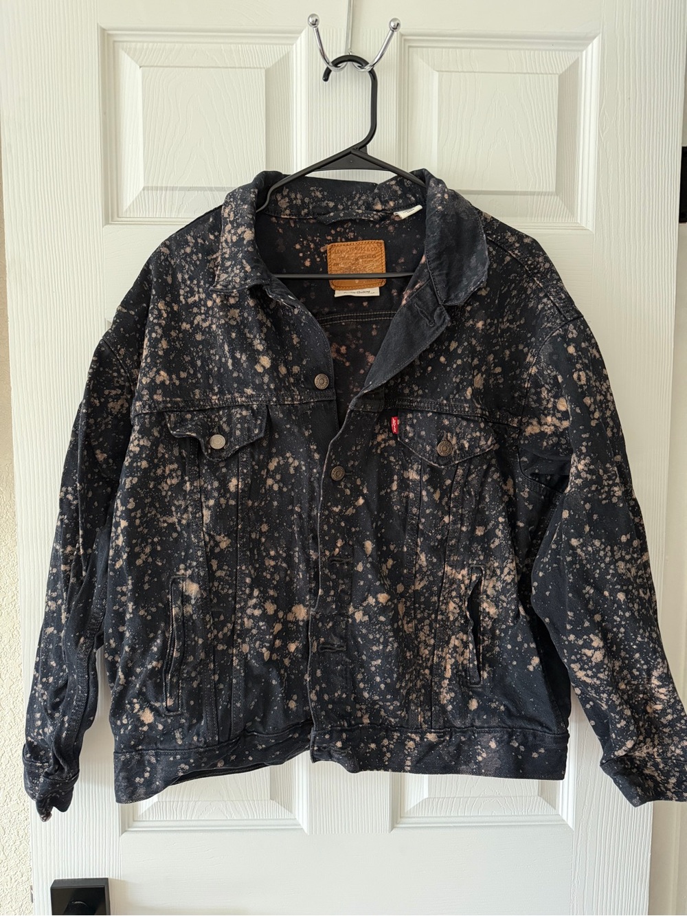 Levi's Black Bleach-Splatter Jean Jacket